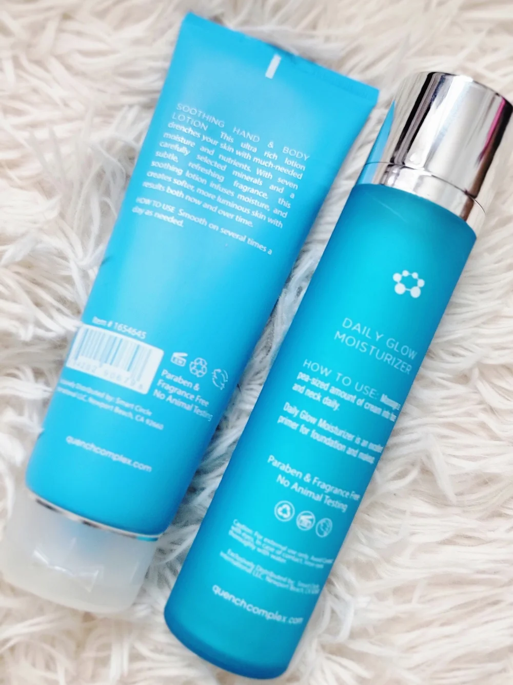 Quench Micro Water Complex Daily Glow Moisturizer & Hand Lotion - BUNDLE